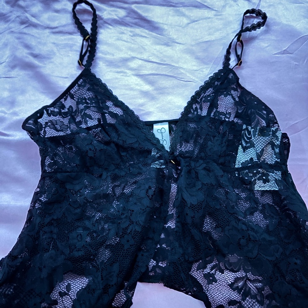 Jessica Simpson Black Lace Chemise